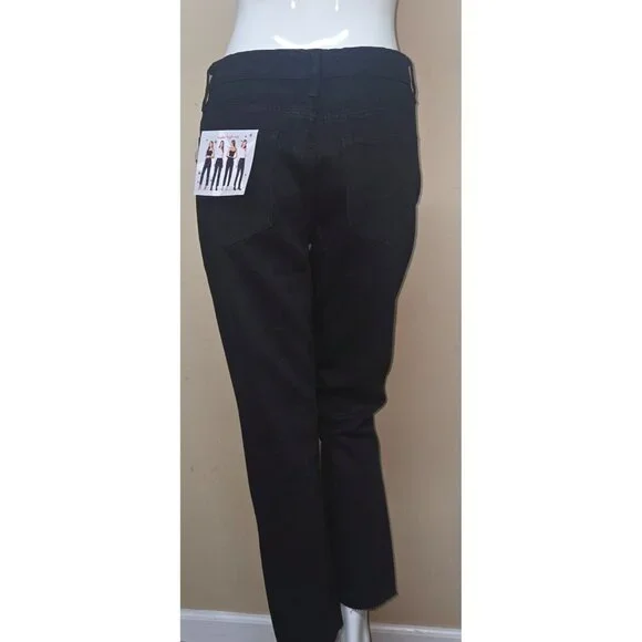 Simple Society Bling Stars Distress Super High Rise Black Jeans Size 7/ 28 NEW - Picture 8 of 10